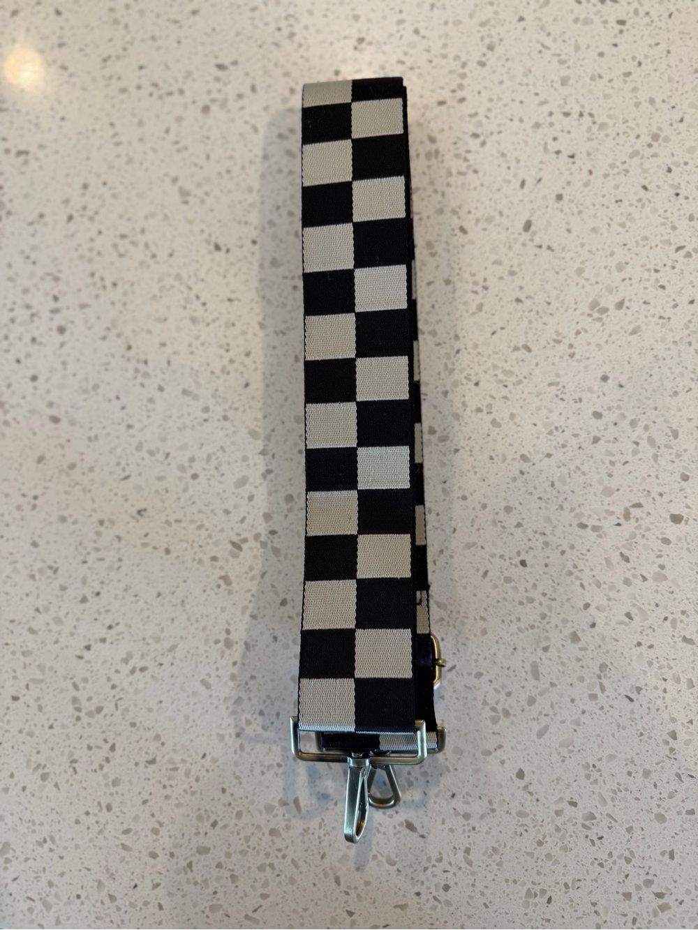 Bodomint Checkered Black & White Bag Strap NWOT